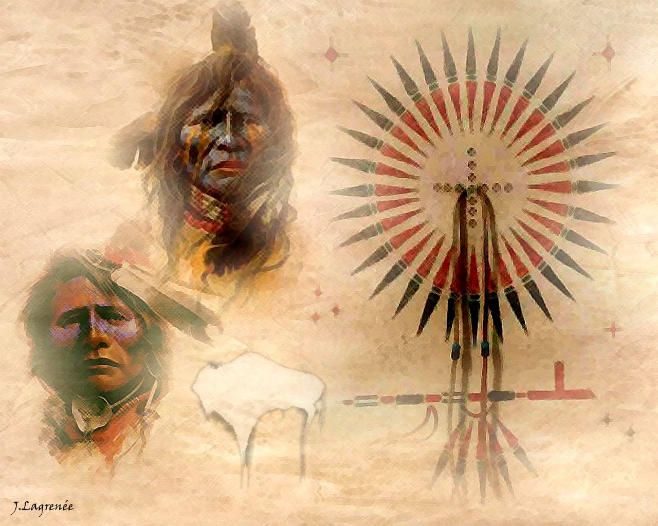 Wallpapers Digital Art Primal Humans Native Americain