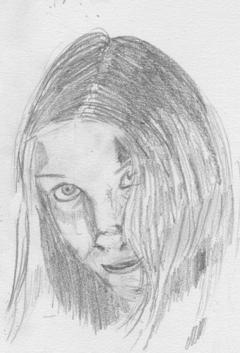 Wallpapers Art - Pencil Portraits dark lady