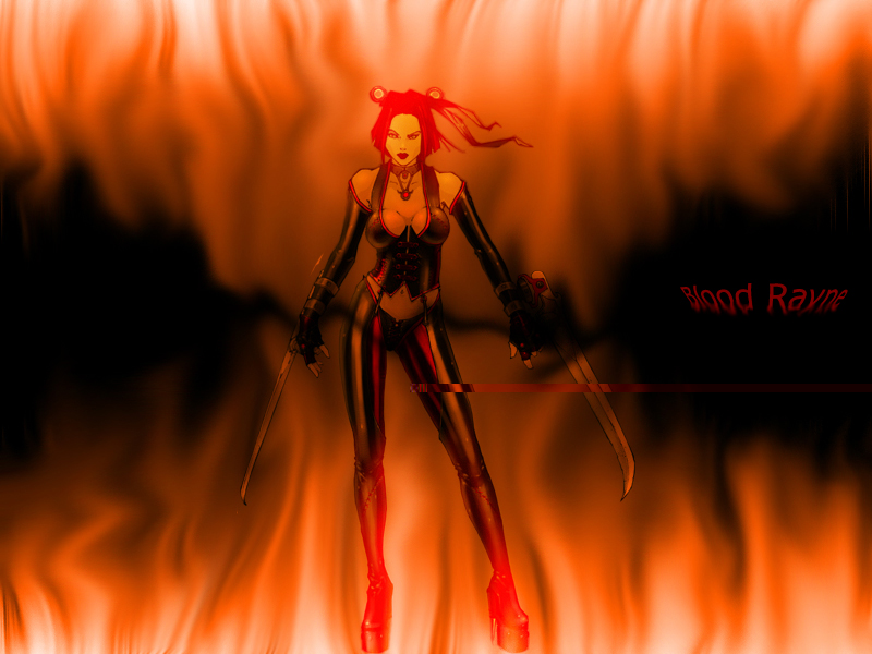 Wallpapers Video Games BloodRayne Rayne in fire