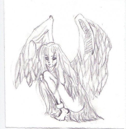 Wallpapers Art - Pencil Fantasy - Angels Ange seul