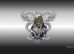 Wallpapers Digital Art tigreskull