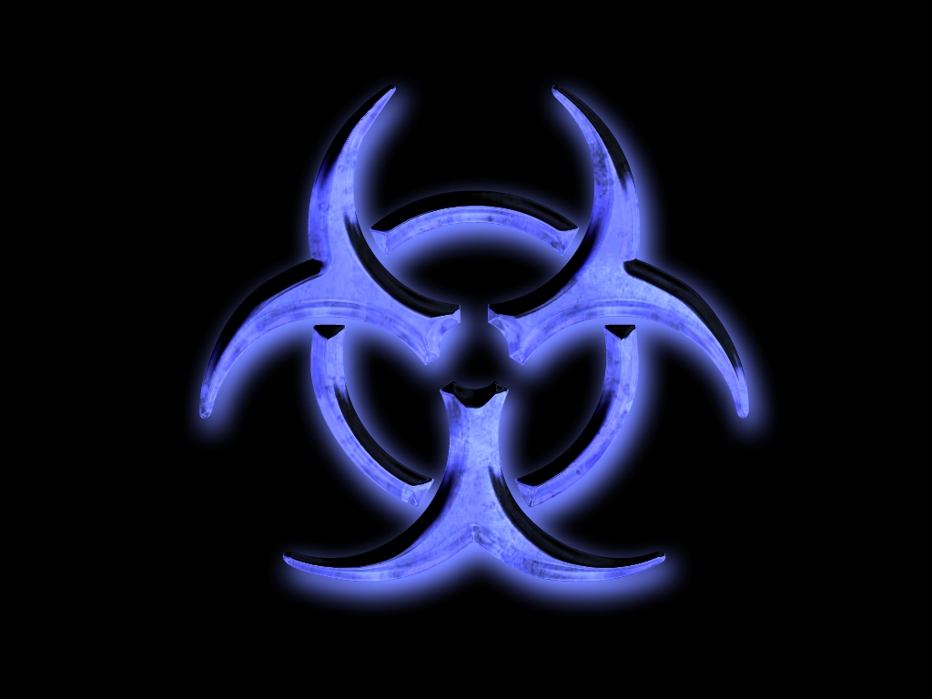 Wallpapers Digital Art Abstract biohazard blue