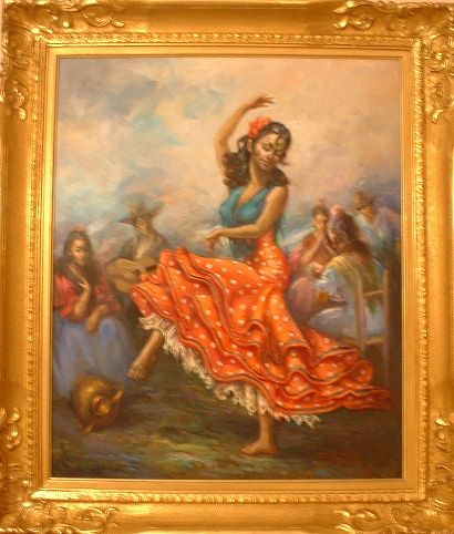 Fonds d'cran Art - Peinture Personnages DANSEUSE DE FLAMENCO