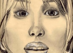 Wallpapers Art - Pencil portrait de femme