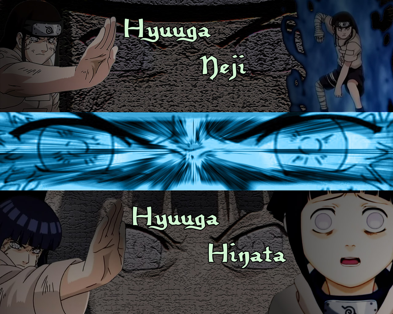 Fonds d'cran Manga Naruto Hinata VS Neji