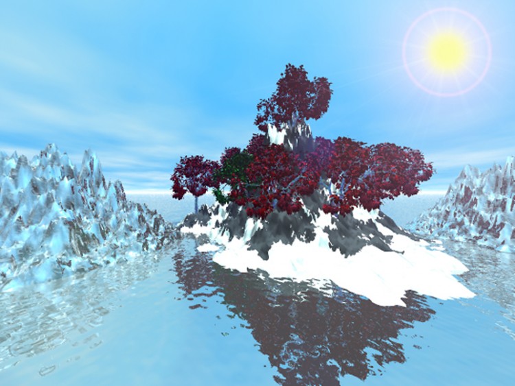 Wallpapers Digital Art 3D - Bryce l'le aux arbes geles