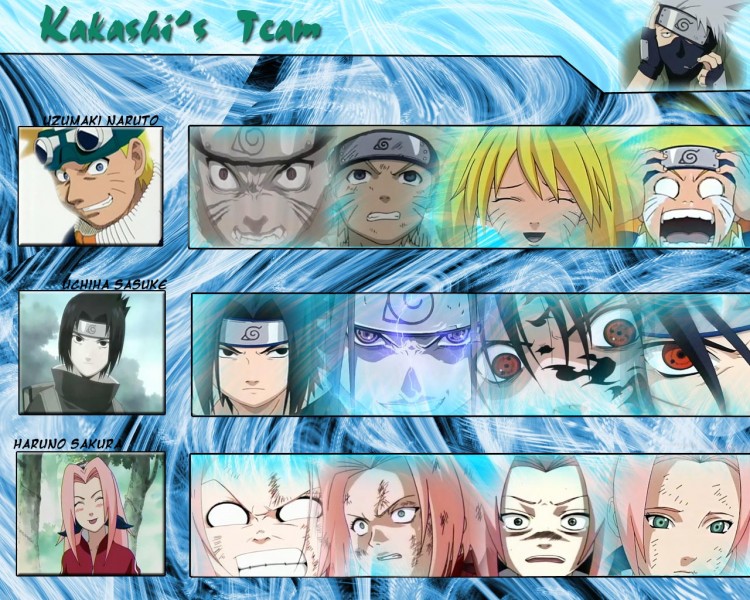 Fonds d'cran Manga Naruto Kakashi's Team