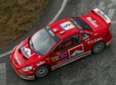 Fonds d'cran Voitures 307 WRC en action