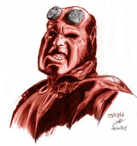 Fonds d'cran Art - Crayon BDs - Hellboy HellBoy