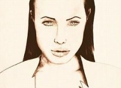 Wallpapers Art - Pencil Angelina Jolie