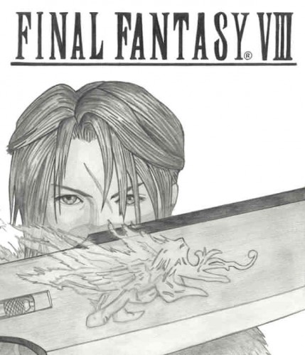 Wallpapers Art - Pencil Manga - Final Fantasy FF VII Squall Leonhart