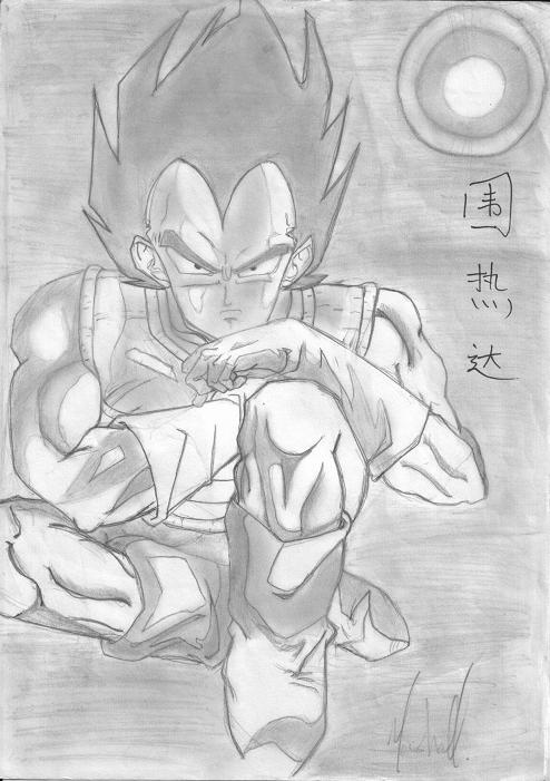 Wallpapers Art - Pencil Manga - Dragon Ball Z VEGETA