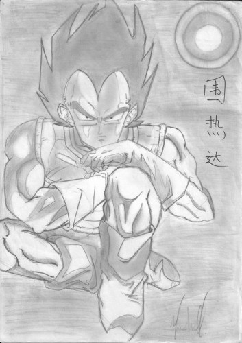 Wallpapers Art - Pencil Manga - Dragon Ball Z VEGETA