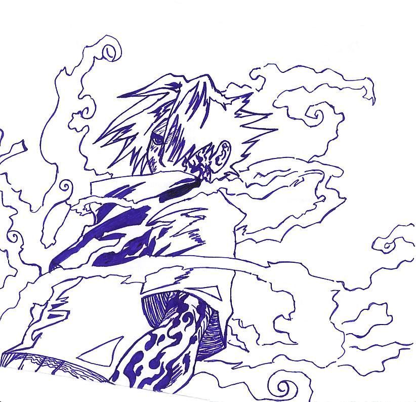 Fonds d'cran Art - Crayon Manga - Naruto sasuke_evil