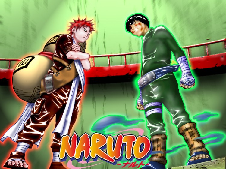 Fonds d'cran Manga Naruto gaara vs rock lee