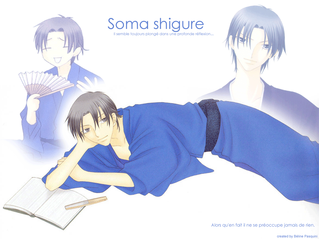 Wallpapers Manga Fruits Basket Shigure bleu