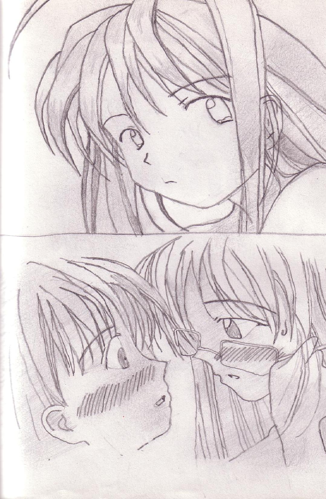 Fonds d'cran Art - Crayon Manga - Love Hina Love Hina