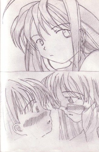 Wallpapers Art - Pencil Manga - Love Hina Love Hina