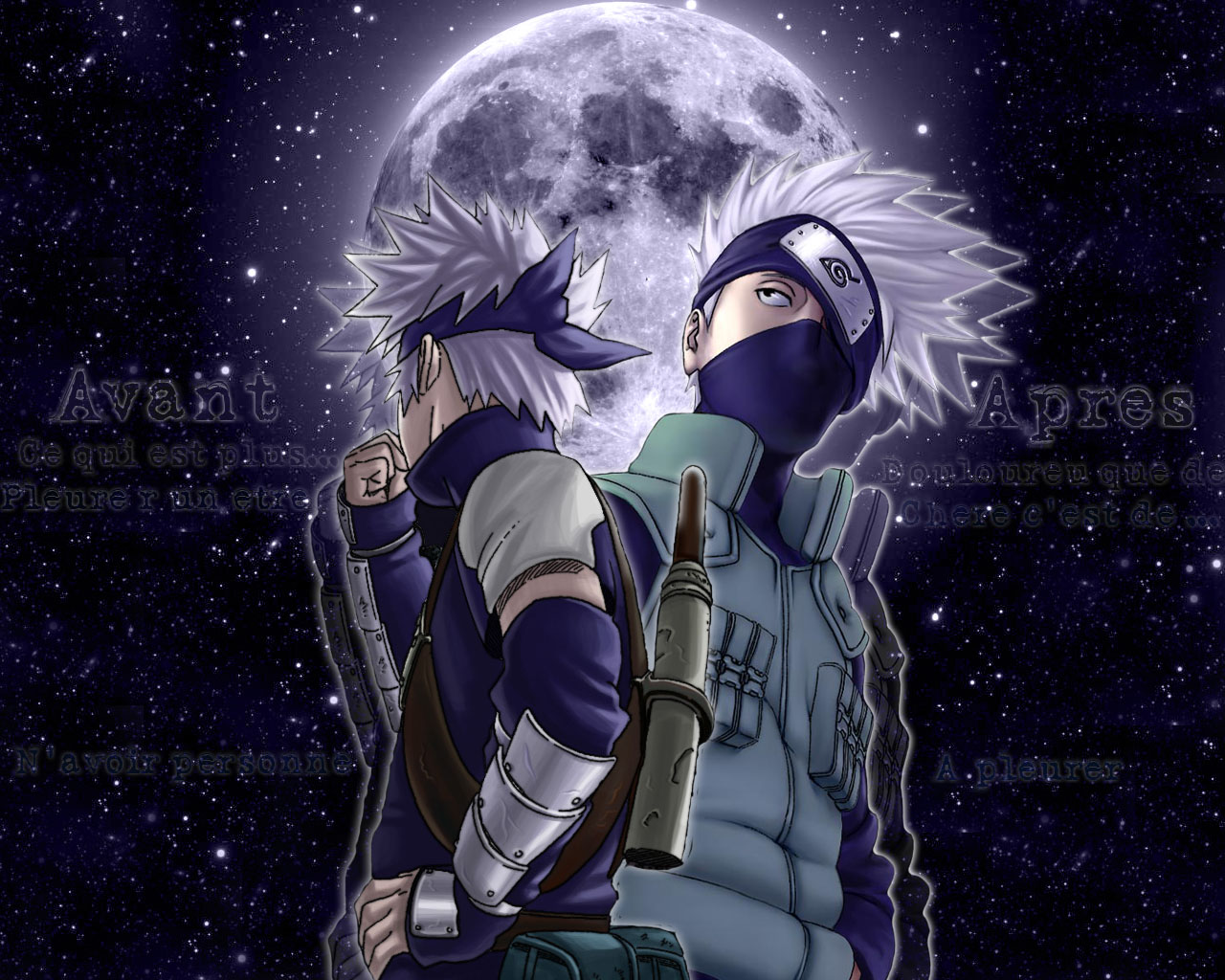 Fonds d'cran Manga Naruto .:::Kakashi avant et aprs:::.