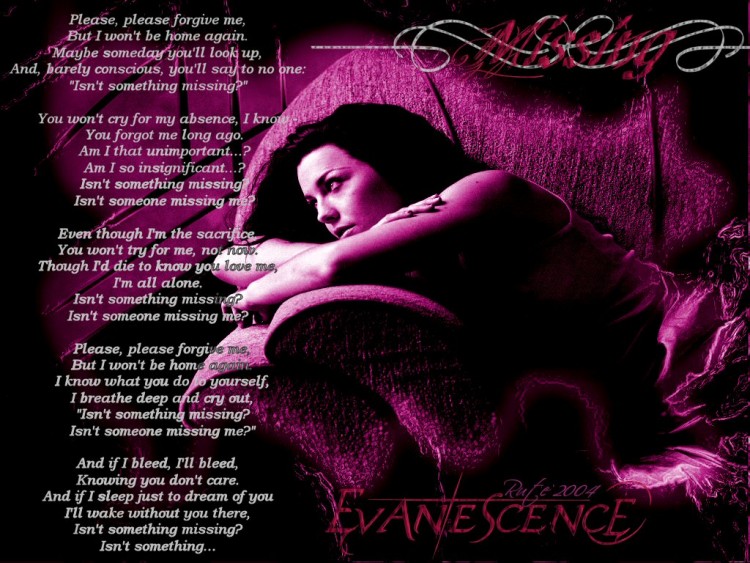 Wallpapers Music Evanescence Missing