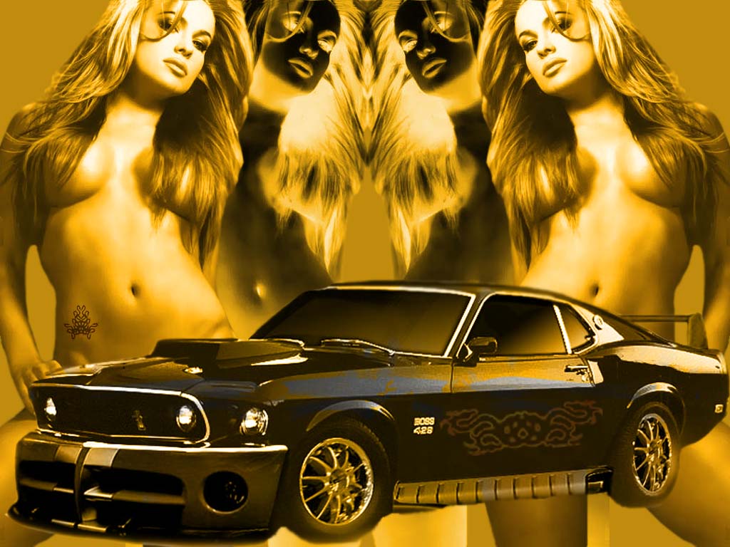 Fonds d'cran Voitures Filles et Voitures Shelby GT 500