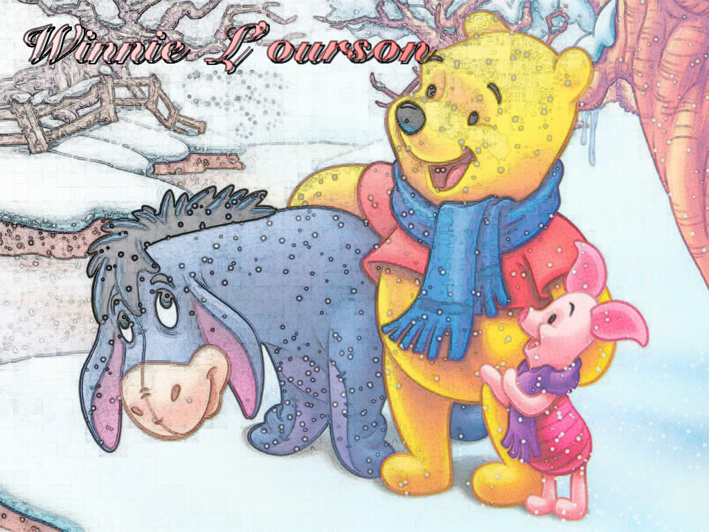 Fonds d'cran Dessins Anims Winnie l'Ourson Bourriquet, Winnie et Porcinet