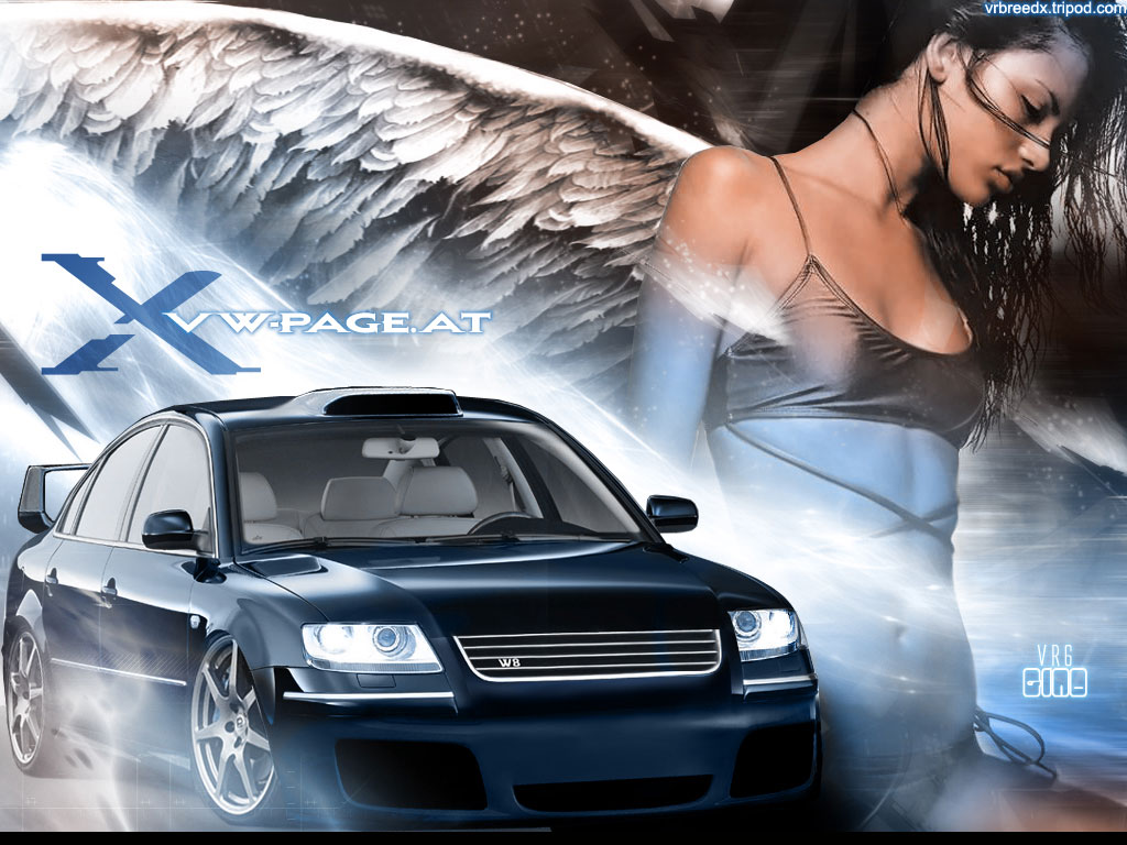 Wallpapers Cars Girls and cars L'ange de la Passat