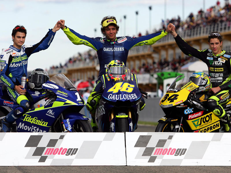 Wallpapers Motorbikes Grand prix les 3 champions du monde 2004