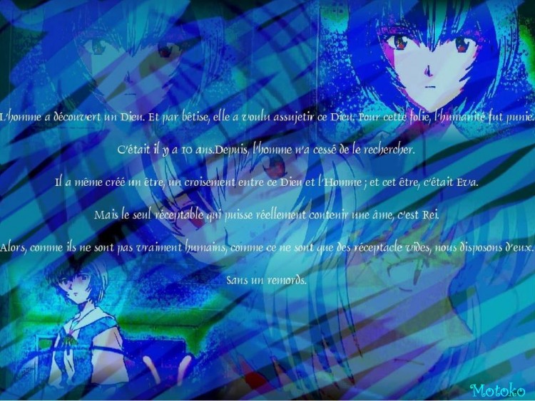 Wallpapers Cartoons Evangelion Rei III : L'homme a trouv un Dieu....