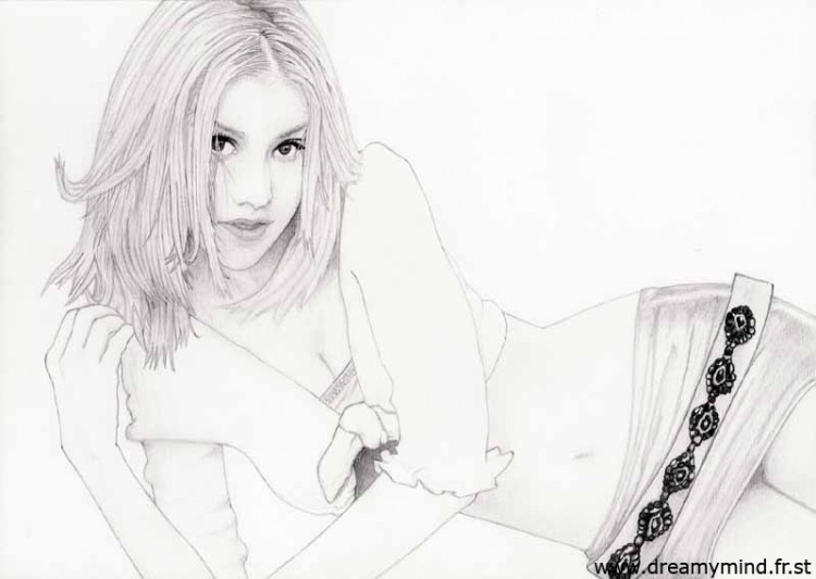 Fonds d'cran Art - Crayon Musique Christina Aguilera