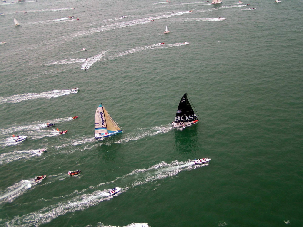 Fonds d'cran Bateaux Voiliers Dpart du Vende Globe