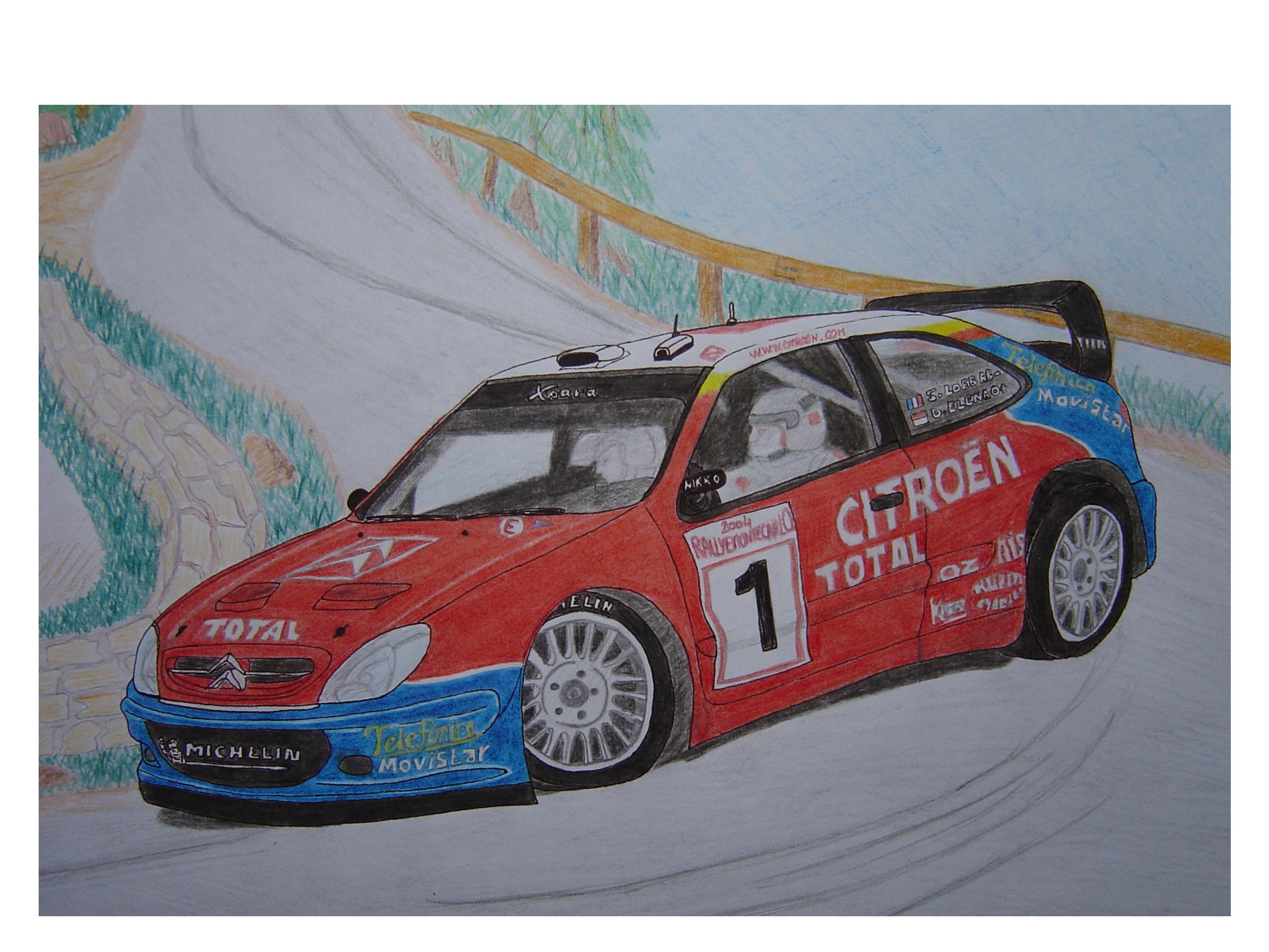 Wallpapers Art - Pencil Cars and motorbikes xsara de S.Loeb