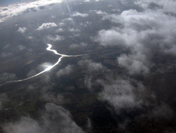 Wallpapers Nature Rivers - Torrents le rhone vu d'avion