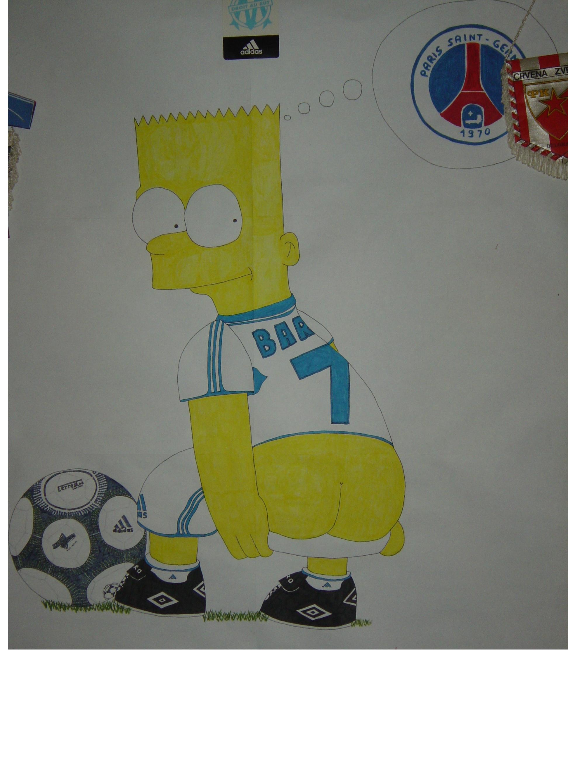 Wallpapers Art - Pencil Cartoons - The Simpsons Bart fan de l'om