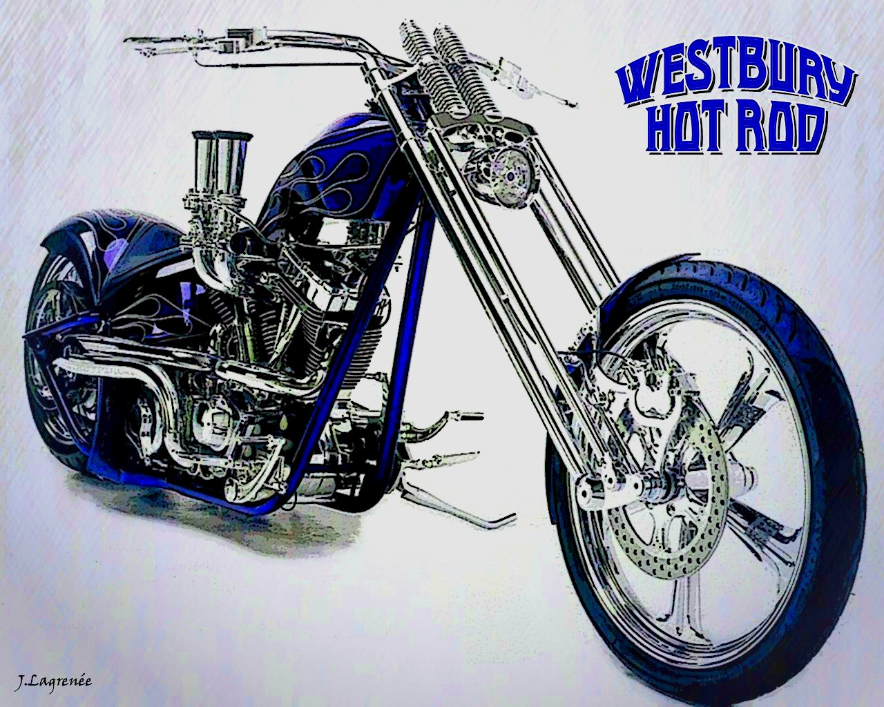 Fonds d'cran Motos Harley Davidson Westbury Hot Rod