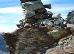 Fonds d'cran Nature Cairn  la cabane de Moiry / Suisse