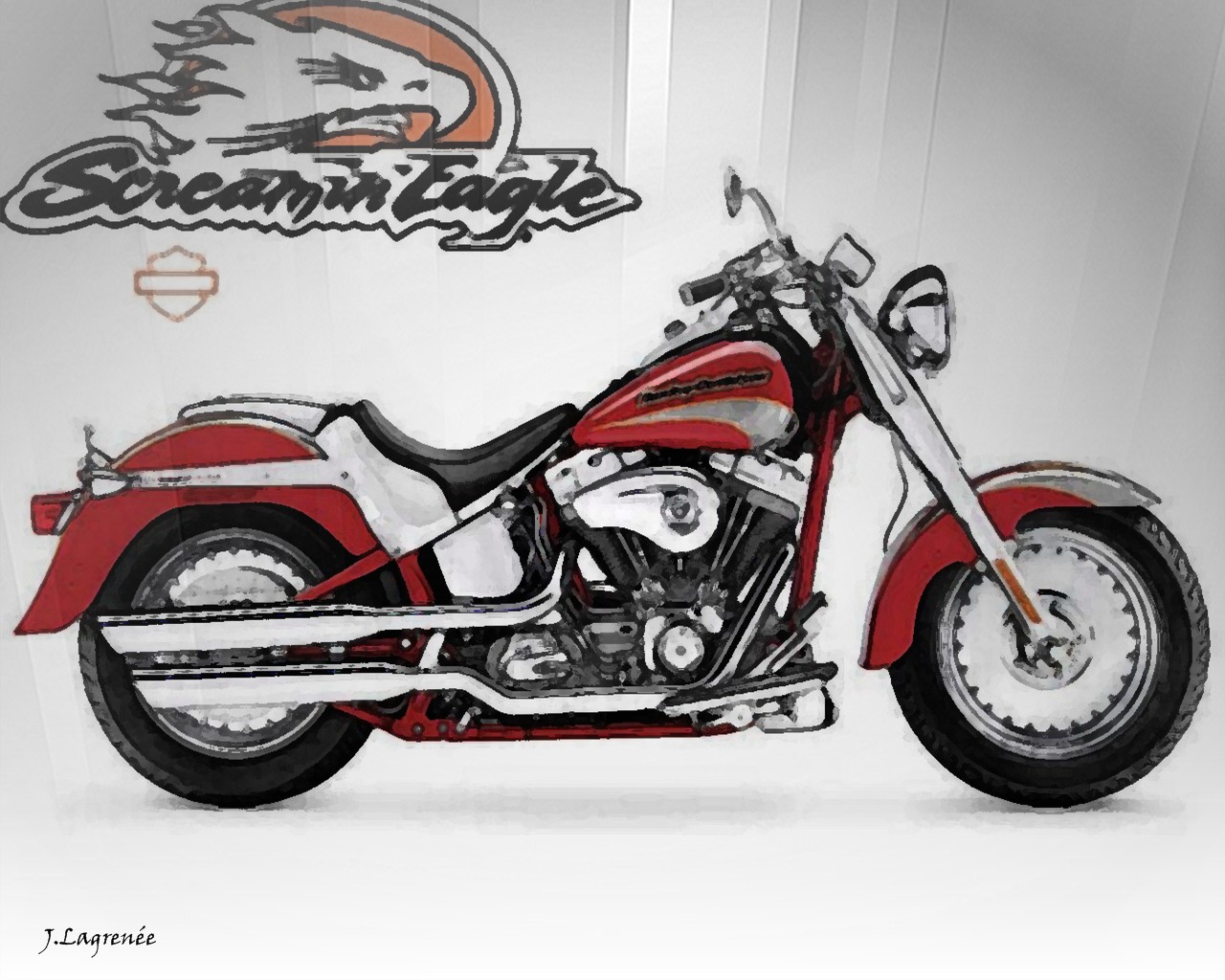 Wallpapers Motorbikes Harley Davidson Fat Boy