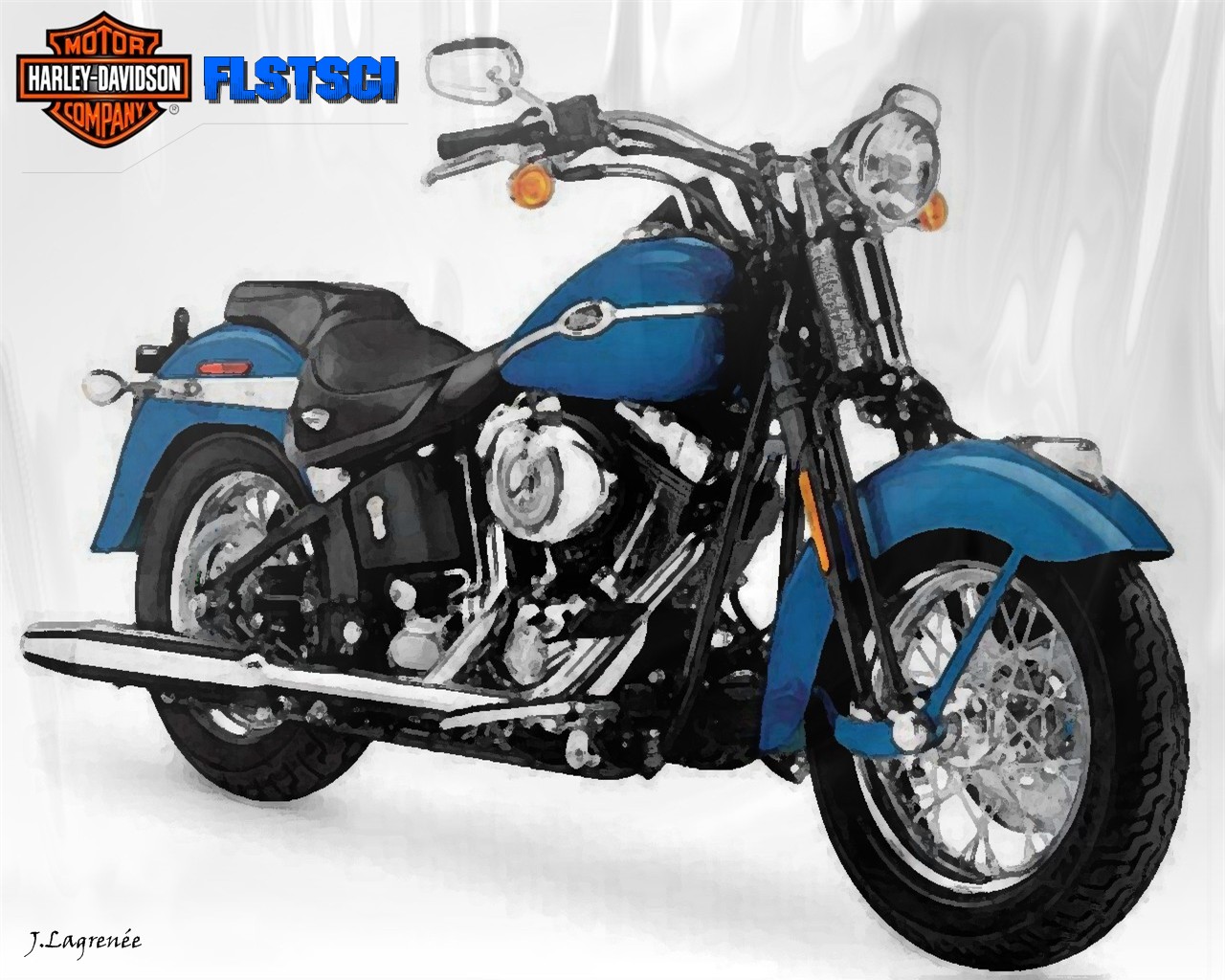 Fonds d'cran Motos Harley Davidson Softail Springer Classic