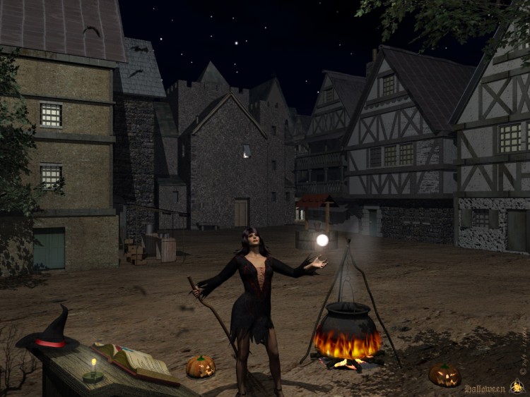 Wallpapers Digital Art 3D - Vue Halloween