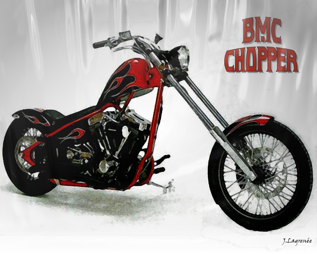 Fonds d'cran Motos Harley Davidson BMC Chopper