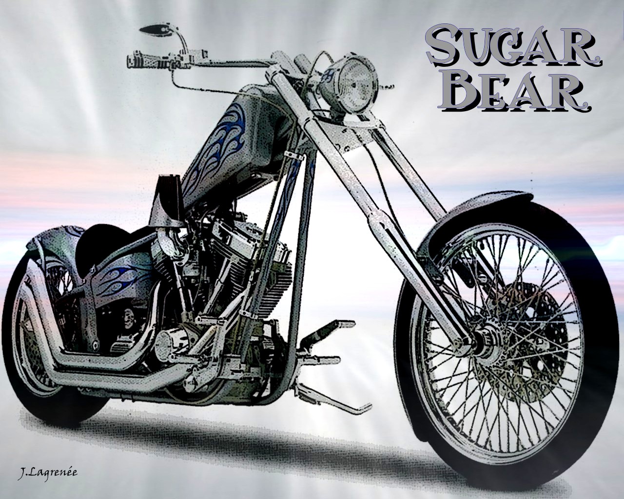 Fonds d'cran Motos Harley Davidson Sugar Bear