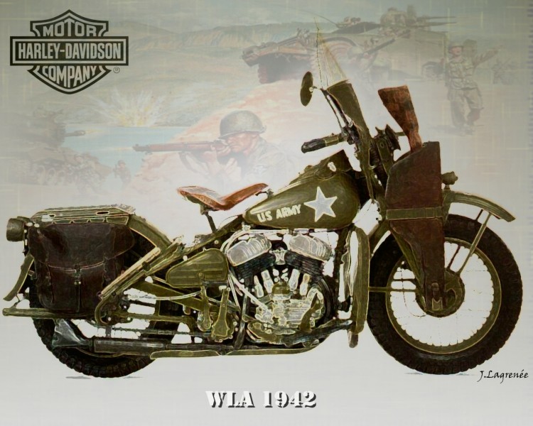 Fonds d'cran Motos Harley Davidson WLA 1942