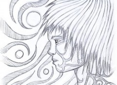 Wallpapers Art - Pencil fille-croquis-02