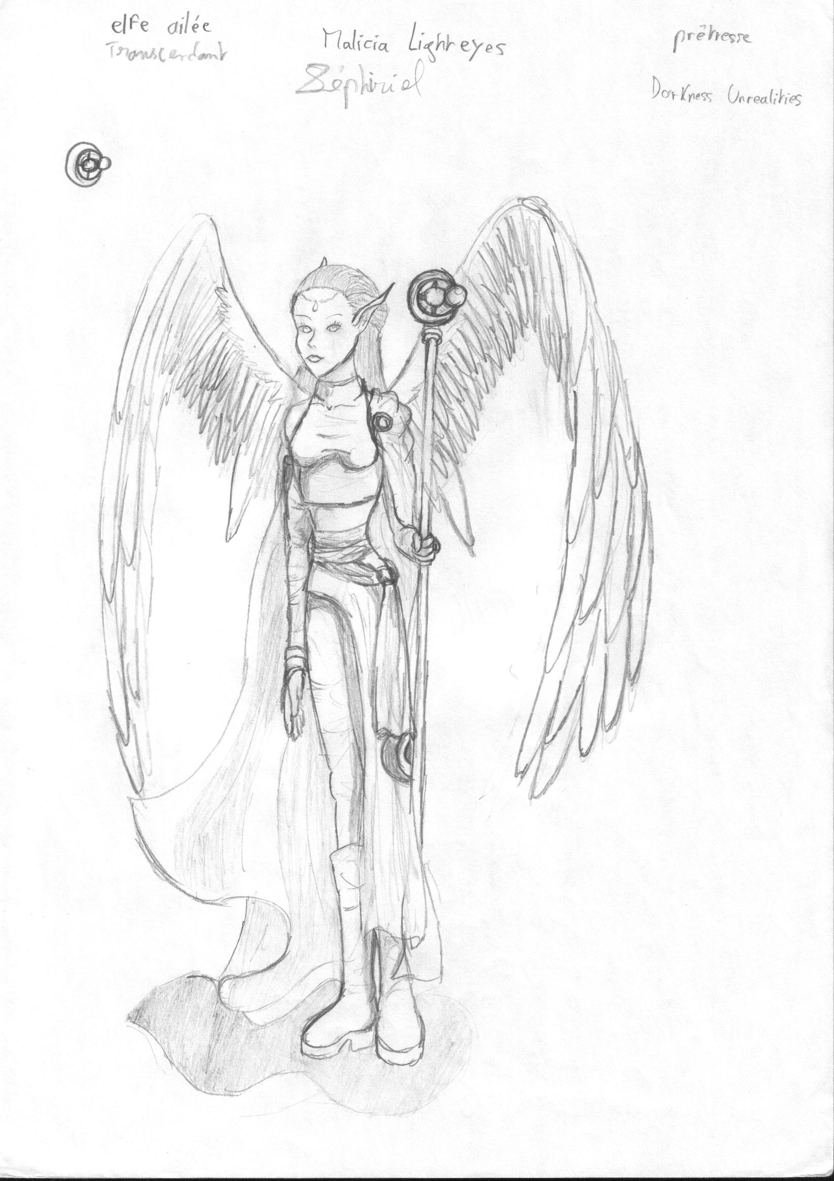 Fonds d'cran Art - Crayon Fantasy - Anges Zphiriel