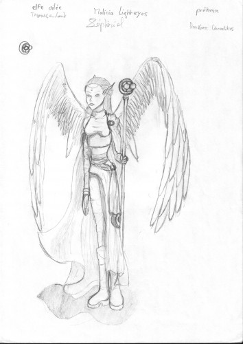 Fonds d'cran Art - Crayon Fantasy - Anges Zphiriel