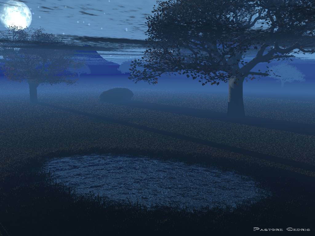 Wallpapers Digital Art 3D - Vue Paysage dans la nuit