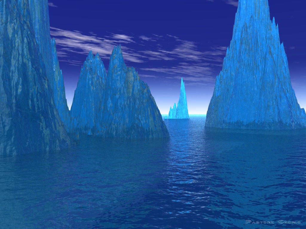 Wallpapers Digital Art 3D - Vue Glacier