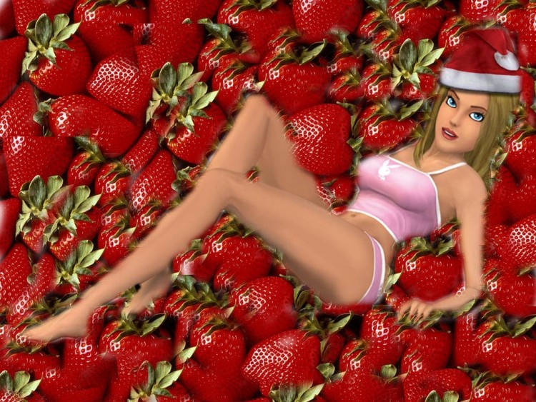 Fonds d'cran Art - Numrique Cybermodles Les fraises