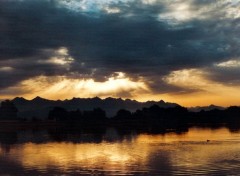 Fonds d'cran Nature Coucher de soleil sur les Ecrins