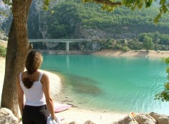 Fonds d'cran Nature Lac de Sainte Croix, Gorges du Verdon, Octobre 2004